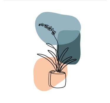 Tenda a rullo soggiorno design orchidee minimalista - TenStickers