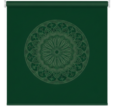 Tenda a rullo verde motivo mandala verde - TenStickers