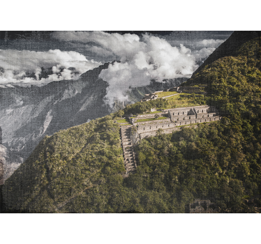Tenda a rullo soggiorno vista aerea di choquequirao - TenStickers