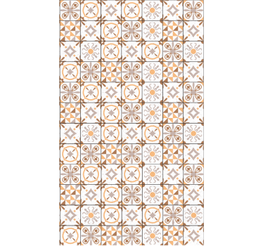 Tenda a rullo beige motivo quadrati marroni - TenStickers
