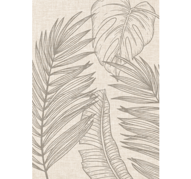 Tenda a rullo beige effetto tessuto tropicale - TenStickers