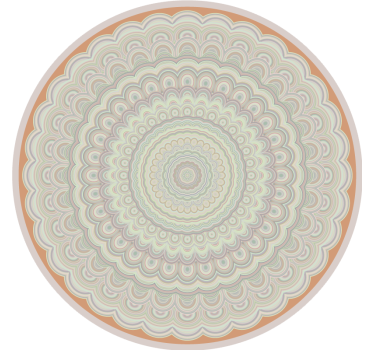 Tenda a rullo beige mandala circolare beige - TenStickers