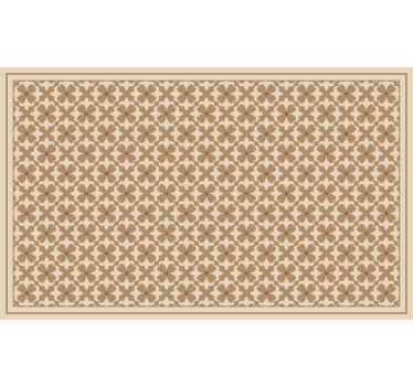 Tenda a rullo beige motivo quadrato vintage beige - TenStickers