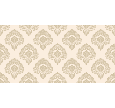Tenda a rullo beige motivo floreale dorato provinciale - TenStickers