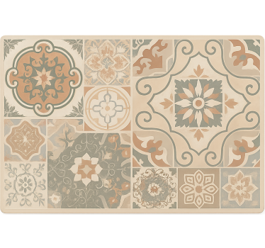 Tenda a rullo beige piastrelle in cemento varie misure - TenStickers