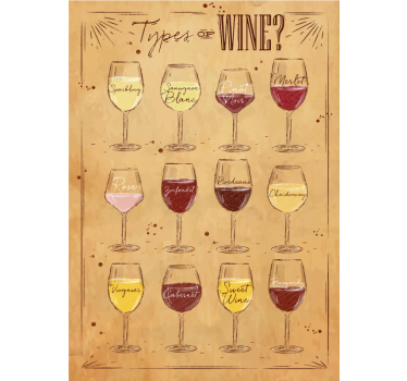 Tenda a rullo beige tipo di vini beige - TenStickers
