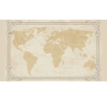 Tenda a rullo beige mappa degli anni '20 - TenStickers