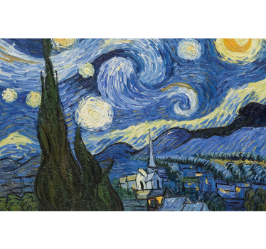 Tenda a rullo camera da letto notte stellata di van gogh - TenStickers