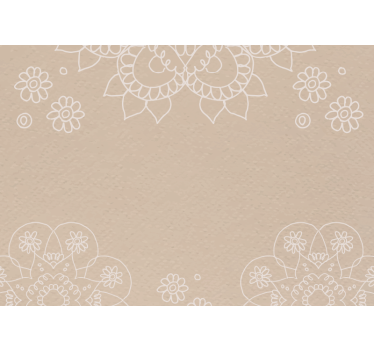 Tenda a rullo beige motivo mandala indiano - TenStickers