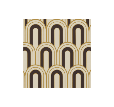 Tenda a rullo vintage archi art deco anni '70 - TenStickers
