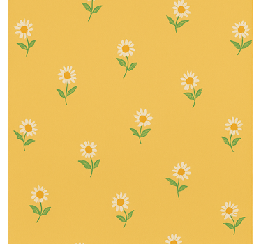 Tenda a rullo vintage design margherite anni 40 - TenStickers