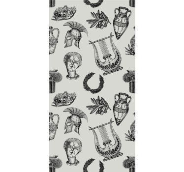 Tenda a rullo vintage iconografia romana - TenStickers