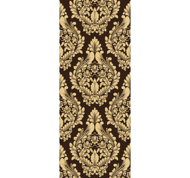 Tenda a rullo vintage motivo floreale dorato - TenStickers