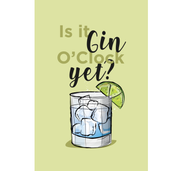 Tenda a rullo frasi gin in punto ancora bevanda - TenStickers