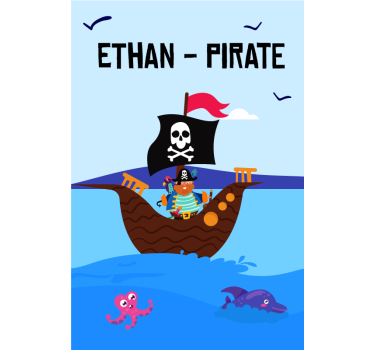 Tende a rullo personalizzabili avventura pirata mare - TenStickers