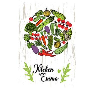 Tenda a rullo da cucina con verdure - TenStickers
