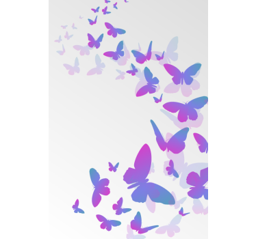 Tenda a rullo farfalle insieme di farfalle sfumate - TenStickers