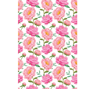 Tenda a rullo disegno classico Tende a rullo fiore rosa - TenStickers