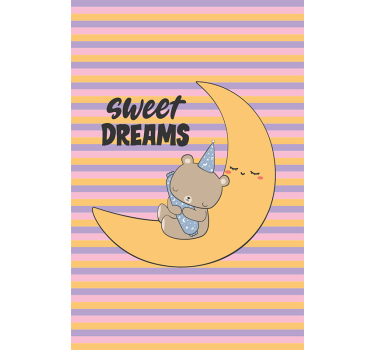 Tenda a rullo neonati orso addormentato al chiaro di luna - TenStickers