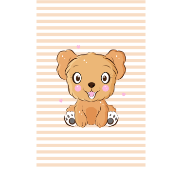 Tenda a rullo animali illustrazione di cucciolo carino - TenStickers