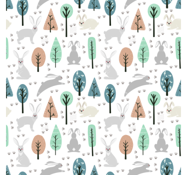 Tenda a rullo animali modello di creature del bosco - TenStickers