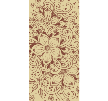 Tenda a rullo rustica motivo floreale paisley - TenStickers