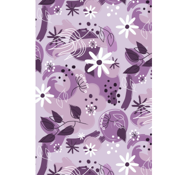 Tenda a rullo fiori Viola diverso - TenStickers