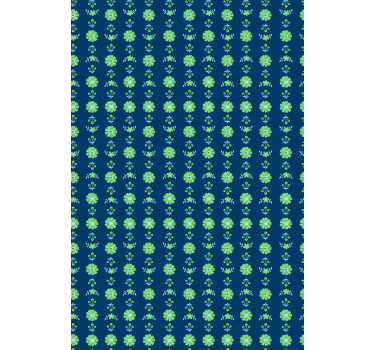 Tenda a rullo fiori e piante motivi verdi - TenStickers