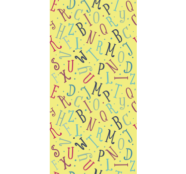 Tenda a rullo frasi lettere dell'alfabeto colorate - TenStickers