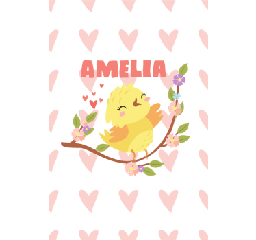 Tende a rullo personalizzabili disegno di uccello carino - TenStickers