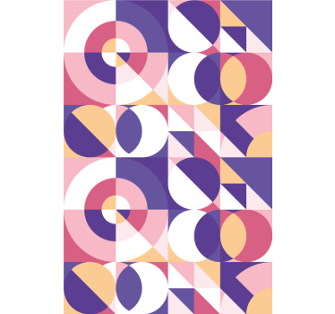 Tenda a rullo moderna motivo a cerchi geometrici - TenStickers