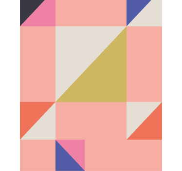 Tenda a rullo rustica blocchi di colore geometrici - TenStickers
