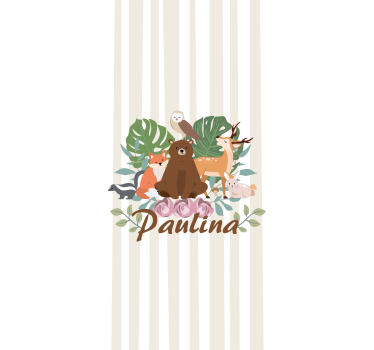 Tenda a rullo animali collezione fauna forestale - TenStickers
