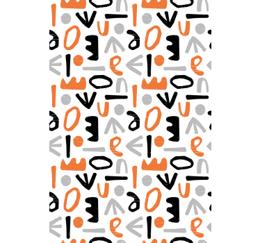 Tenda a rullo frasi lettere geometriche - TenStickers