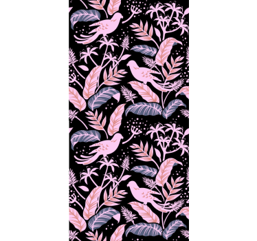 Tenda a rullo animali motivi di uccelli tropicali - TenStickers