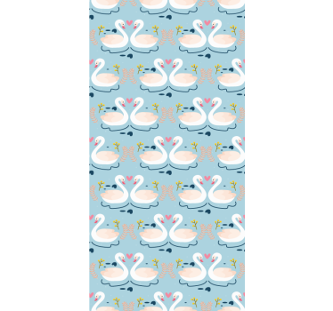 Tenda a rullo animali modello di cigni affascinanti - TenStickers