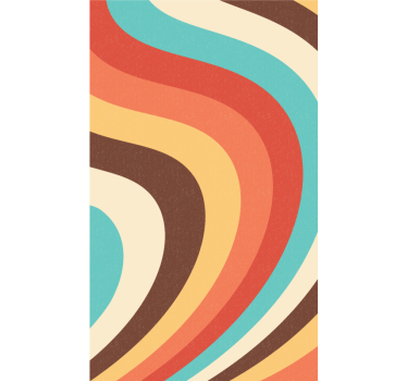 Tende a rullo più vintage onde curve retrò - TenStickers