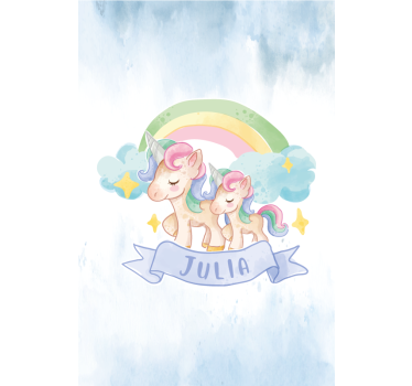 Tenda a rullo cameretta avventura unicorno - TenStickers