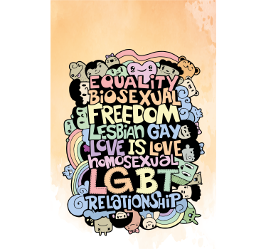 Tenda a rullo frasi affermazione d'amore lgbtq+ - TenStickers