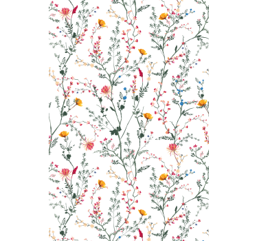 Tenda a rullo fiori e piante motivo floreale a uccelli - TenStickers