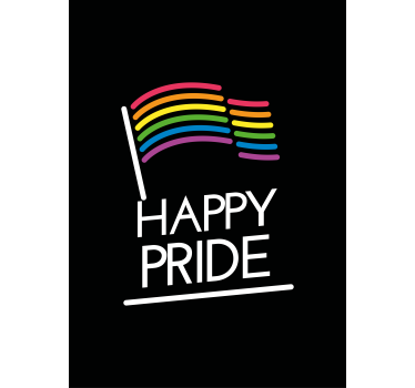 Tenda a rullo frasi messaggio bandiera arcobaleno - TenStickers