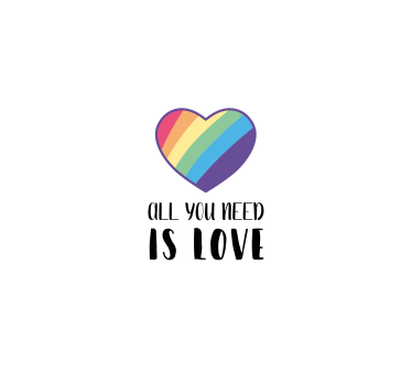 Tenda a rullo frasi tutto ciò di cui hai bisogno è l'amore - TenStickers