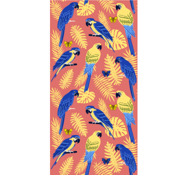Tenda a rullo animali esposizione di pappagalli colorati - TenStickers