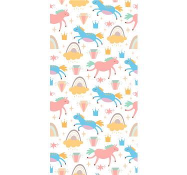 Tenda a rullo animali fantasia di unicorno affascinante - TenStickers