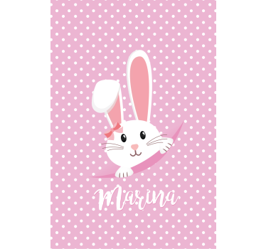 Tende a rullo personalizzabili Simpatico coniglietto per ragazza  - TenStickers