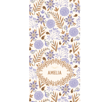 Tenda a rullo fiori design floreale personalizzato - TenStickers