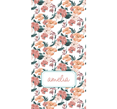 Tenda a rullo fiori e piante elegante design primaverile - TenStickers
