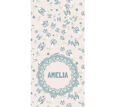Tenda a rullo camera ragazzi con delicato motivo floreale - TenStickers