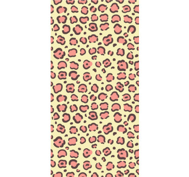 Tenda a rullo animali leopardo rosa e giallo - TenStickers