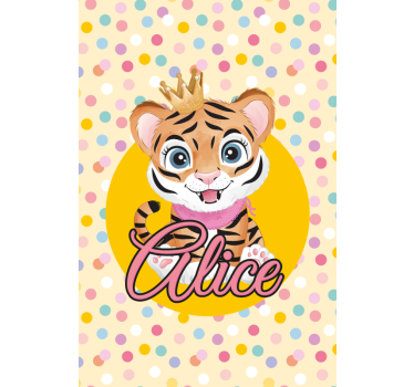 Tenda a rullo cameretta tigrotto personalizzato - TenStickers